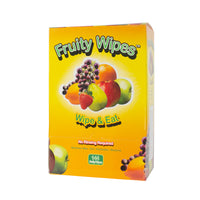 Fruity Wipes 144 Count Box of All Natural Individually Wrapped Wipes to clean fruits and vegetables. 
